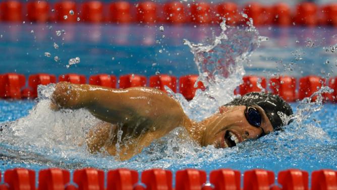 Brasileiro Daniel Dias vence a disputa dos 100 m livre, nos Jogos Paralímpicos Rio-2016, em 8 de setembro de 2016