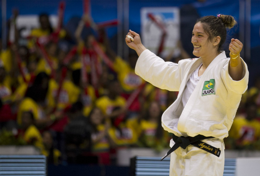 Marcio Rodrigues/MPIX#A judoca campeã mundial Mayra Aguiar: aposta do Brasil para 2016