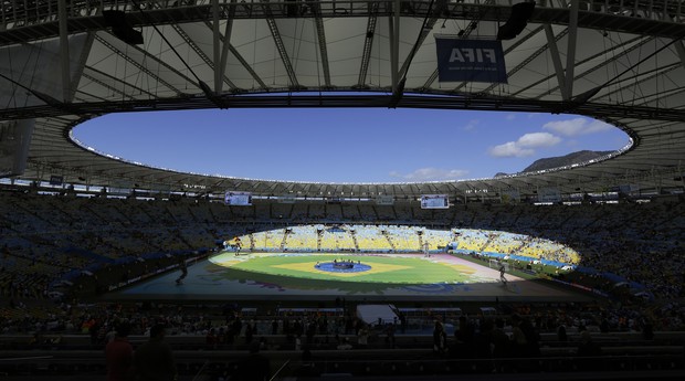 Visão geral do Maracanã durante o encerramento da Copa (Foto: Hassan Ammar/AP Photo)