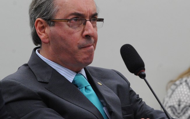 12 de março de 2015: Cunha fala na sessão da CPI da Petrobras que não tem conta no exterior. Foto: Antonio Cruz/Agência Brasil -12.3.15