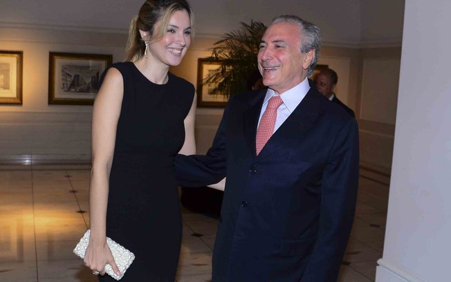 O vice-presidente Michel Temer ao lado de sua mulher, Marcela Temer, em evento no ano passado