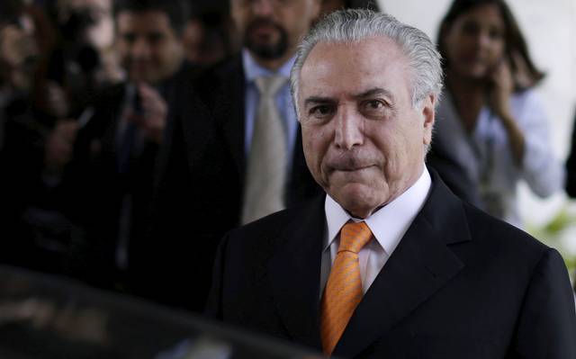 Michel Temer após participar de evento no Palácio do Planalto