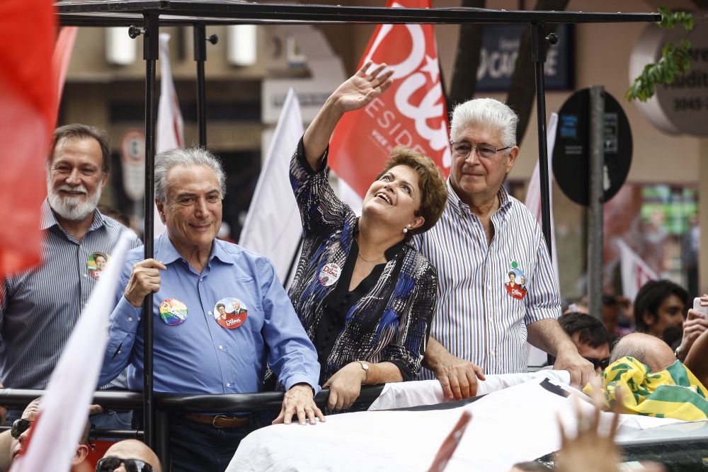 Temer faz campanha com Dilma em Curitiba, em 2014. Foto: André Rodrigues/Gazeta do Povo