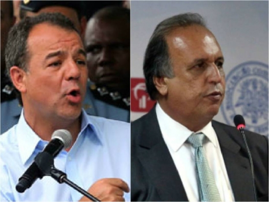 O atual governador do Rio Fernando Pezão e o ex Sérgio Cabral, ambos do PMDB